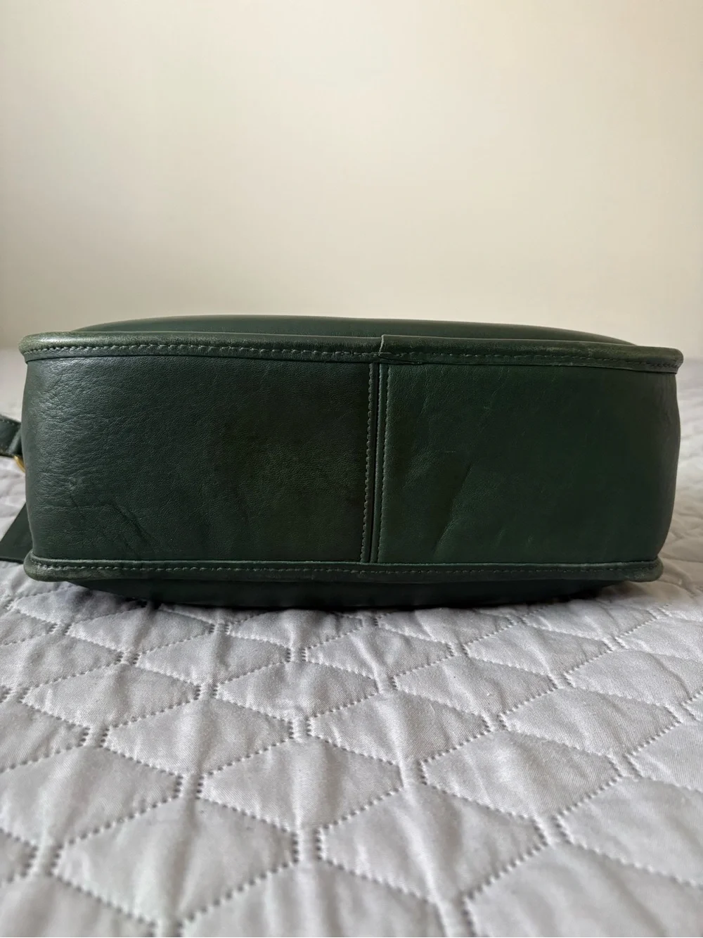 Vintage COACH green leather city shoulder bag crossbody - Picture 3 of 10